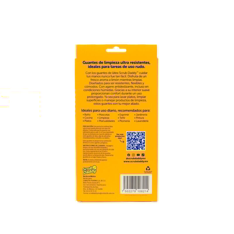 Scrub Daddy Lemon Scented Latex Gloves - Image 4