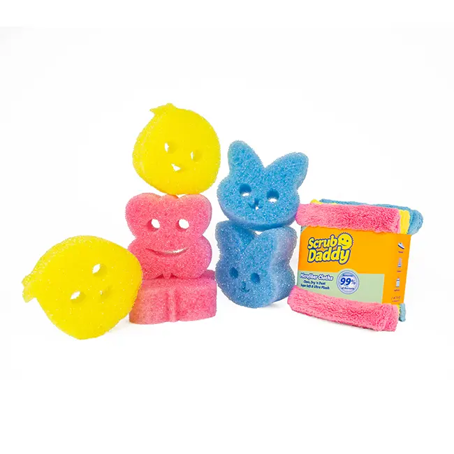 Scrub Daddy Spring Shapes And Microfiber Bundle